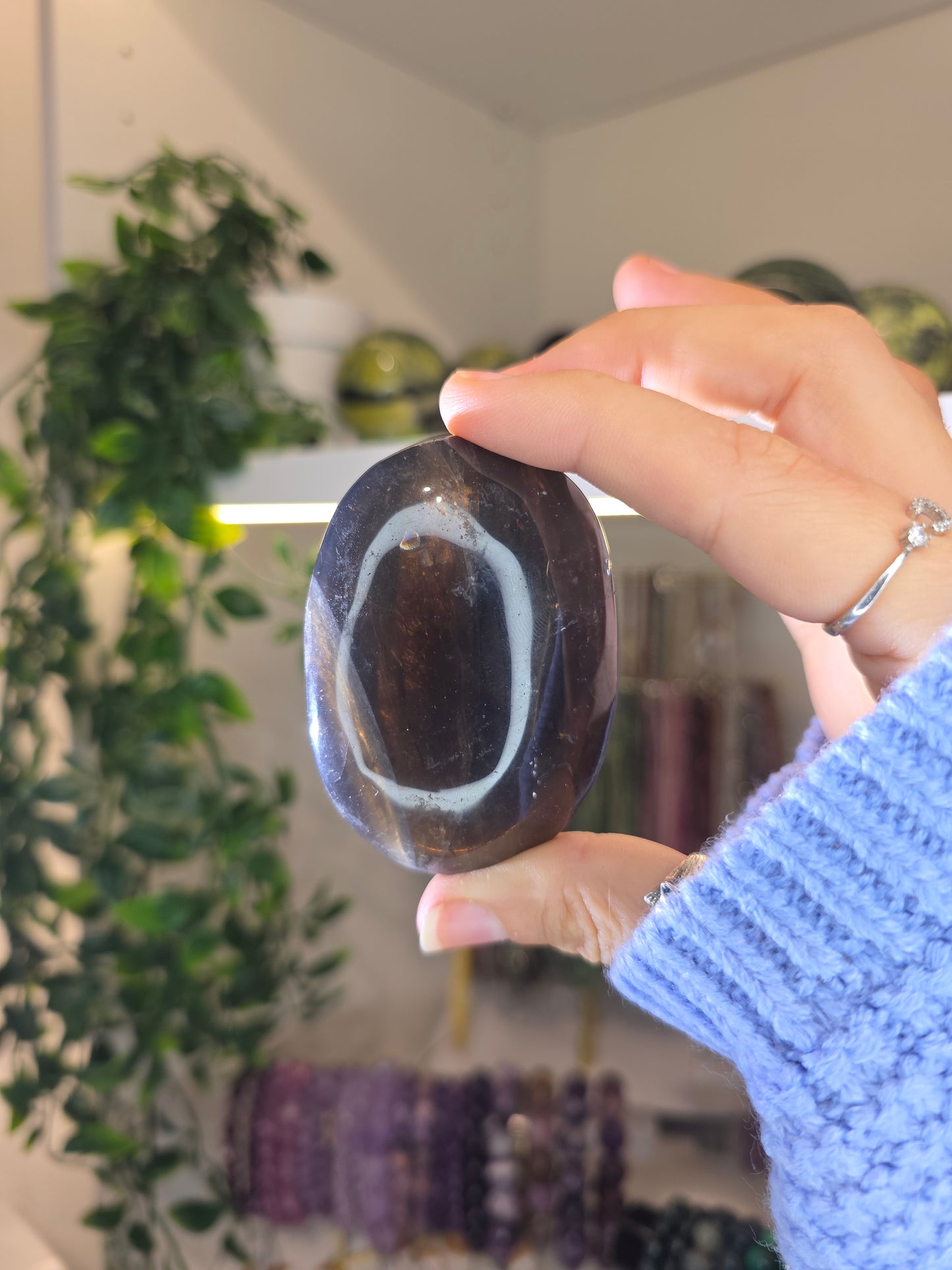 Black Rose Quartz Palms