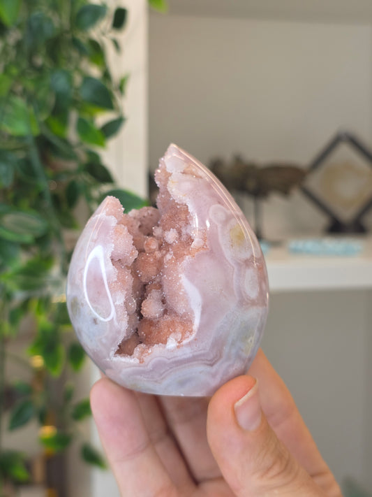 High Grade Madagascan Pink Amethyst Freeform Tear Drop - I
