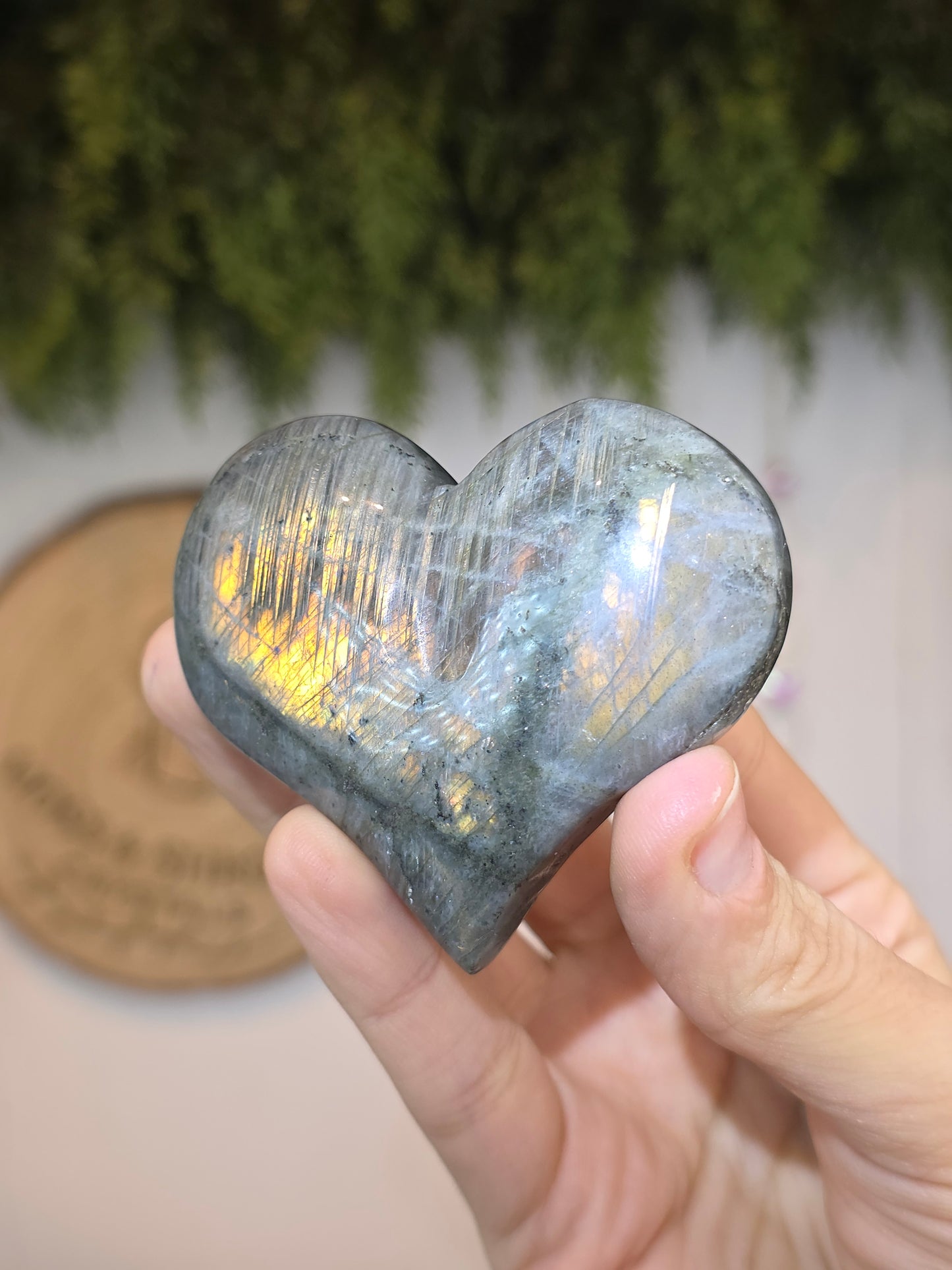 Labradorite Puffy Heart C