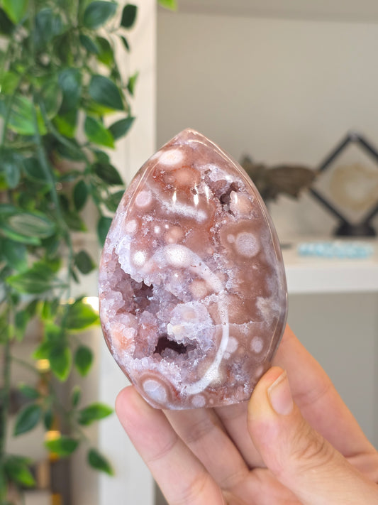 High Grade Madagascan Pink Amethyst Freeform Tear Drop - C