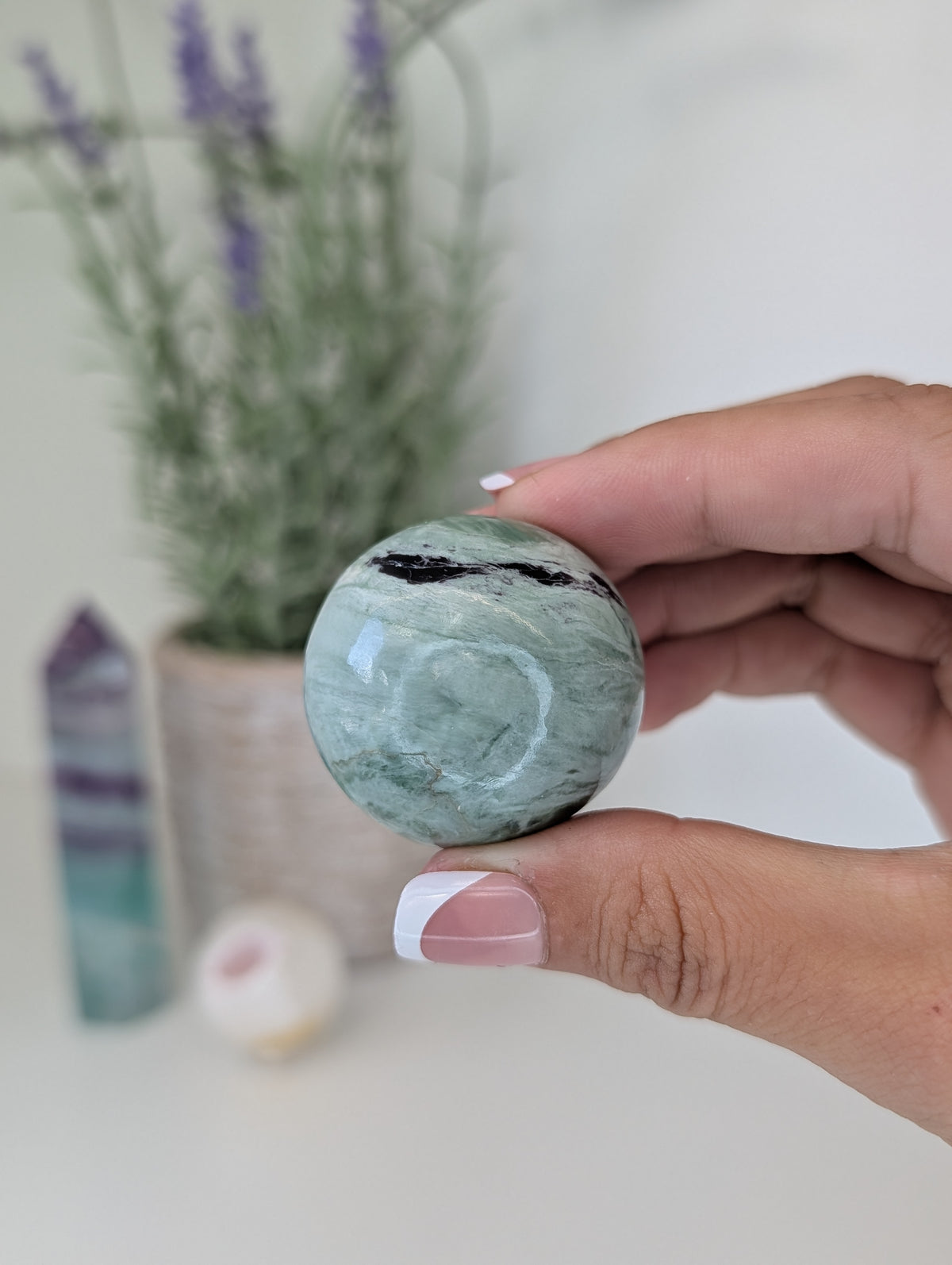 Green Kammererite Spheres from India