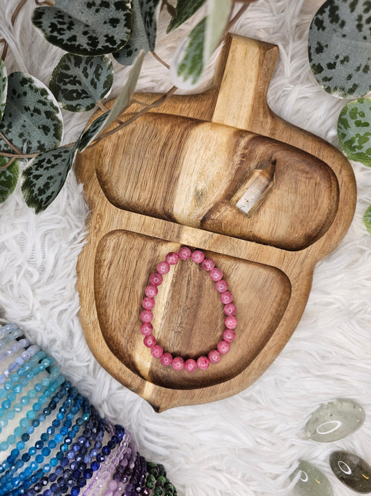 Rhodonite 8mm Bead Bracelet - MAS1011