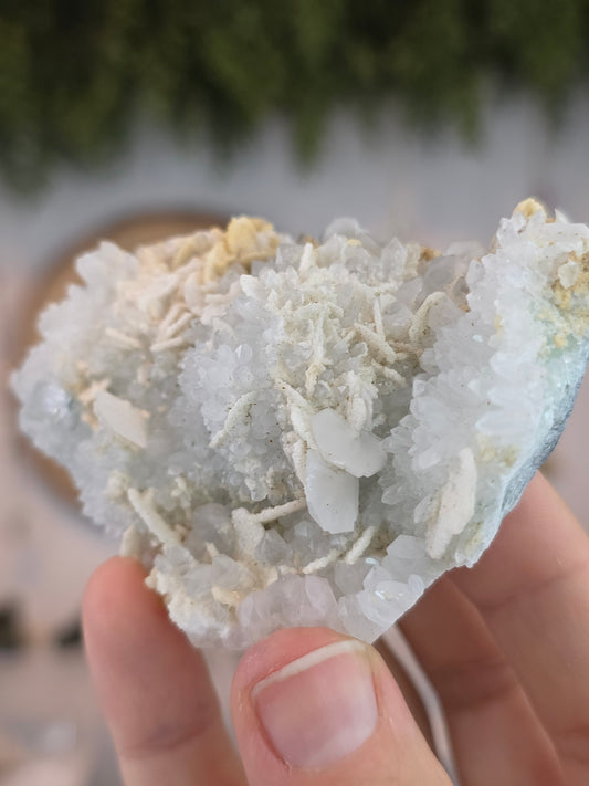 Petal Calcite with Quartz & Fluorite from Hubei, China