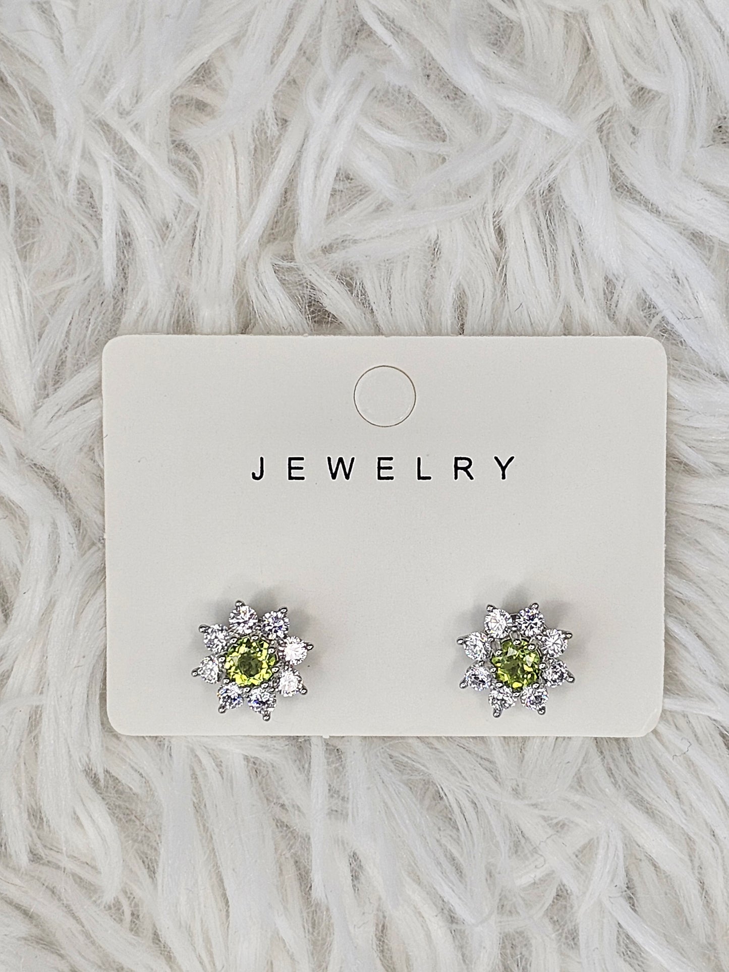 S925 Silver Peridot Earrings - MAS0866
