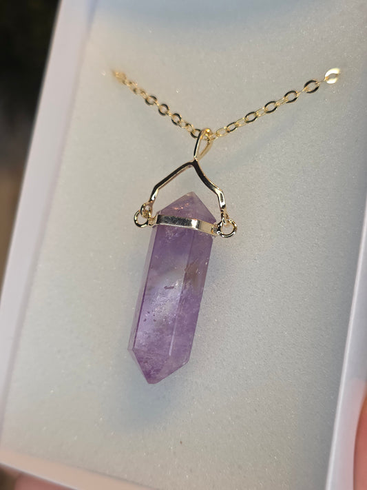 18ct Gold Plated Brazilian Bahia Ametrine Necklace