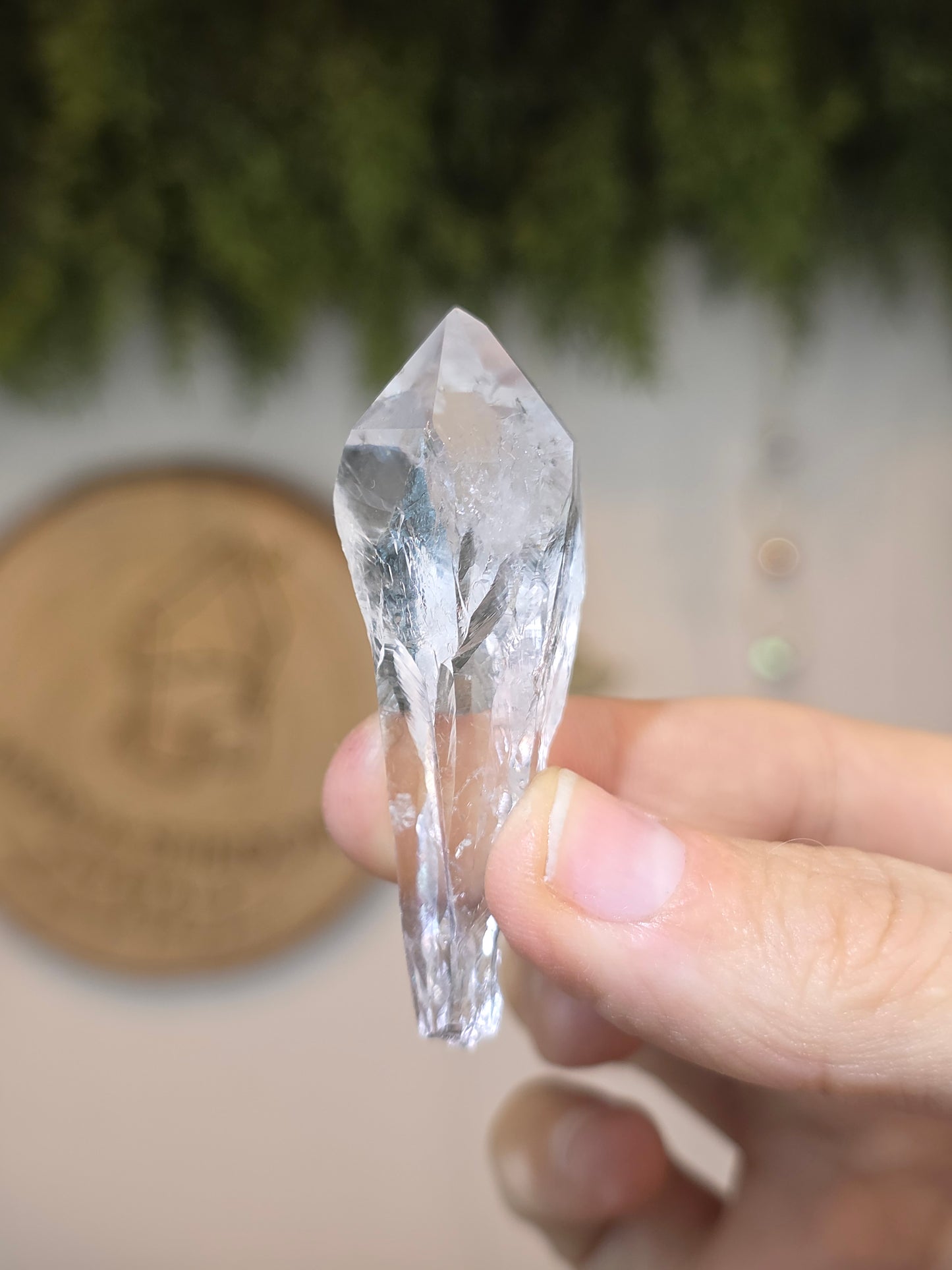 White Amethyst Root Point from Uruguay