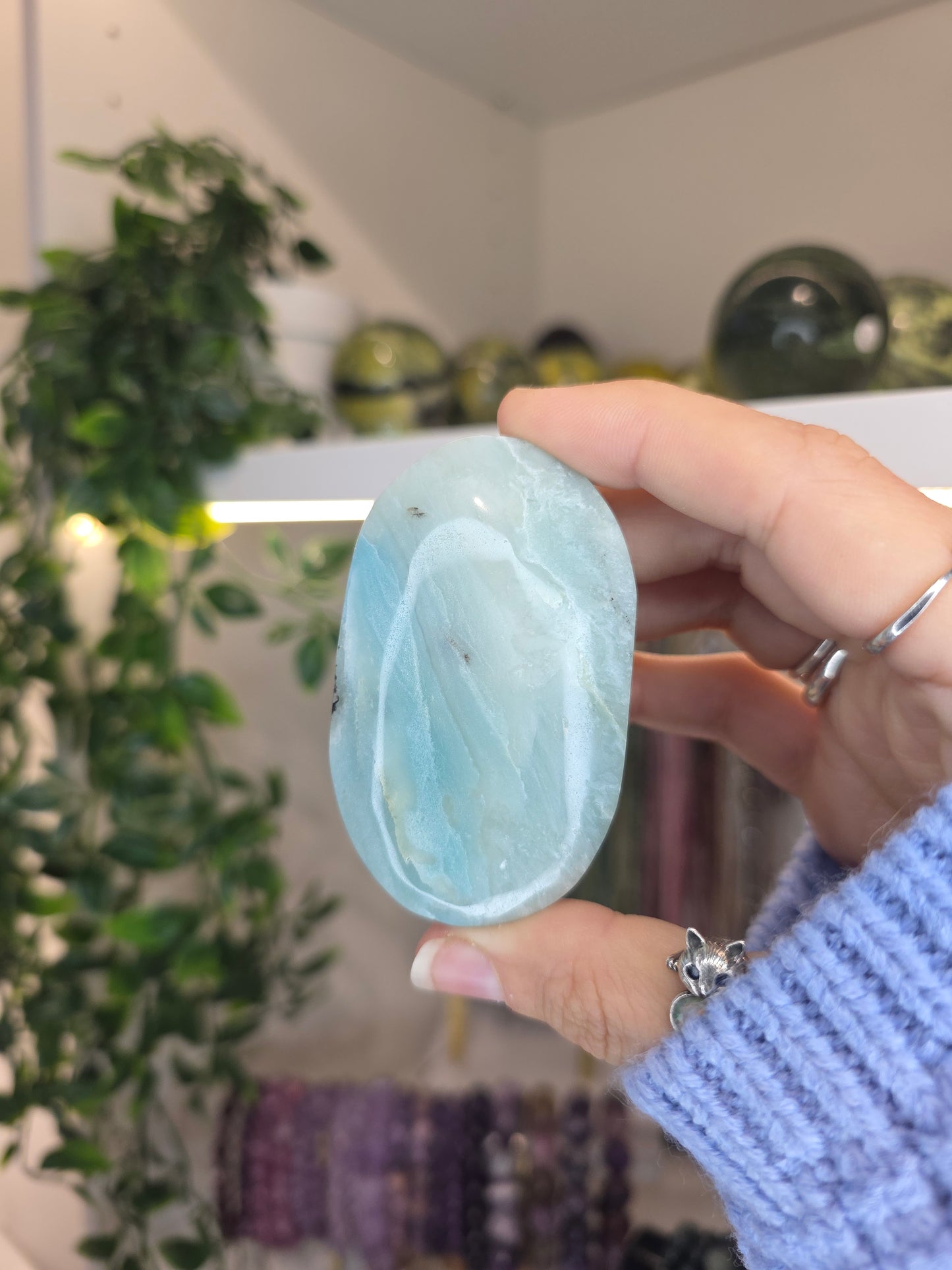 Blue Aragonite Palms