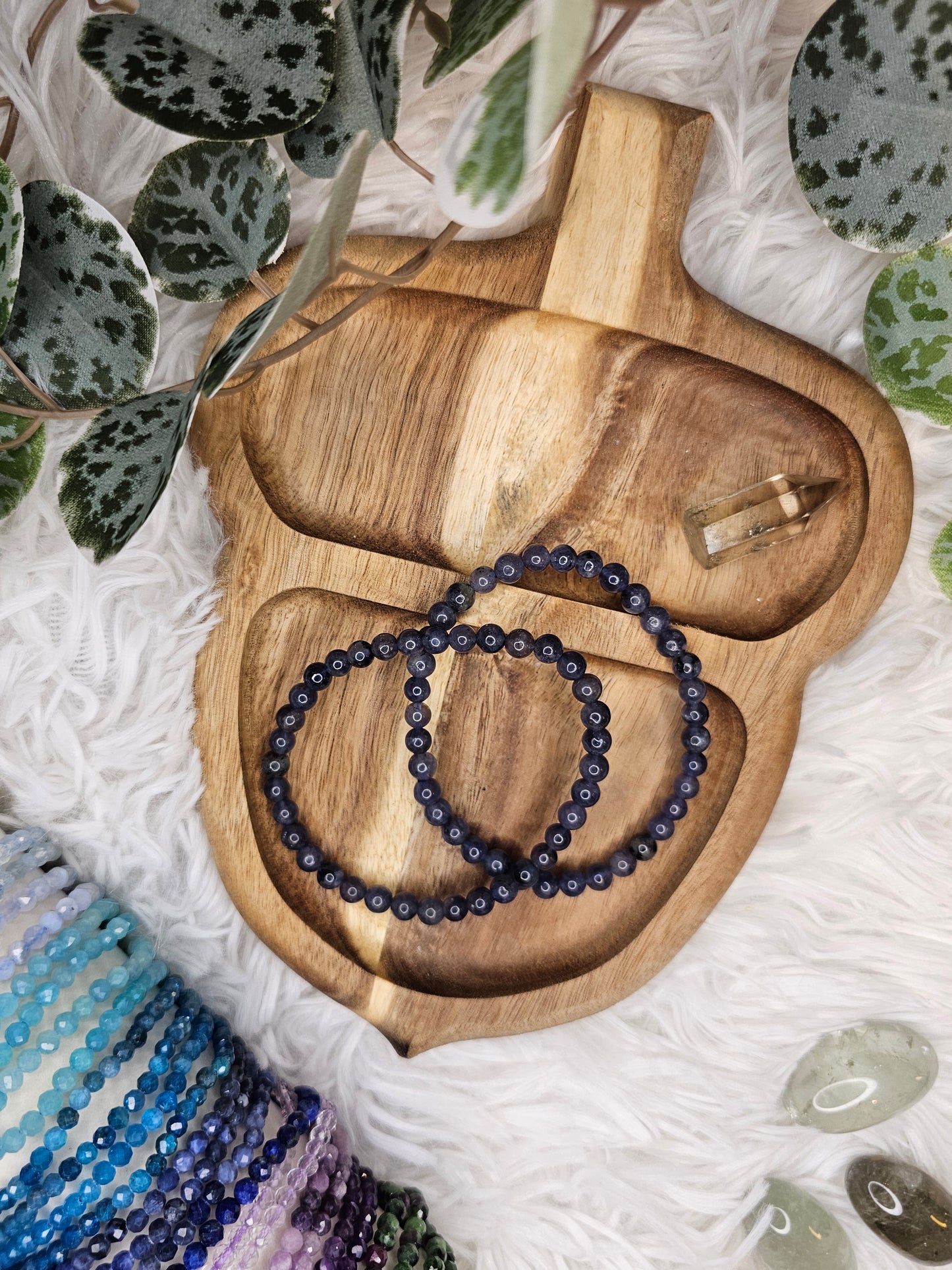 Iolite 5mm Bead Bracelet - MAS1023