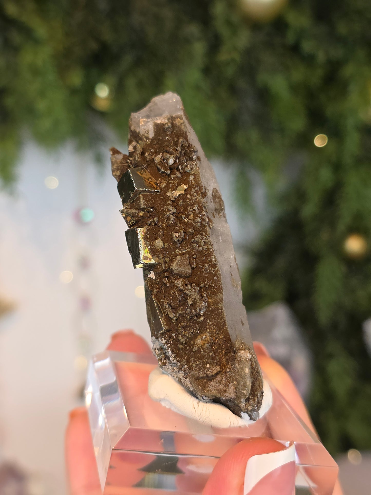 Candle Quartz with Pyrite from Inner Mongolia - MAS6066