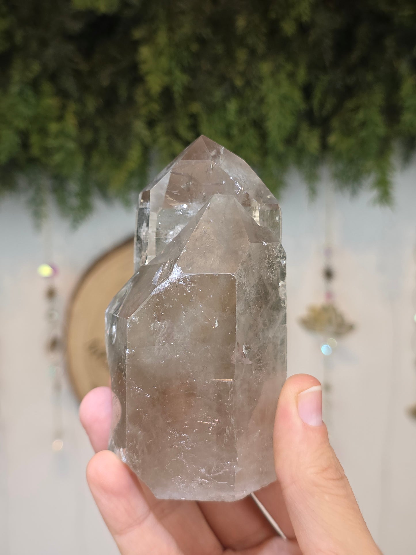 Brazilian Lemurian Smokey Quartz Tower H