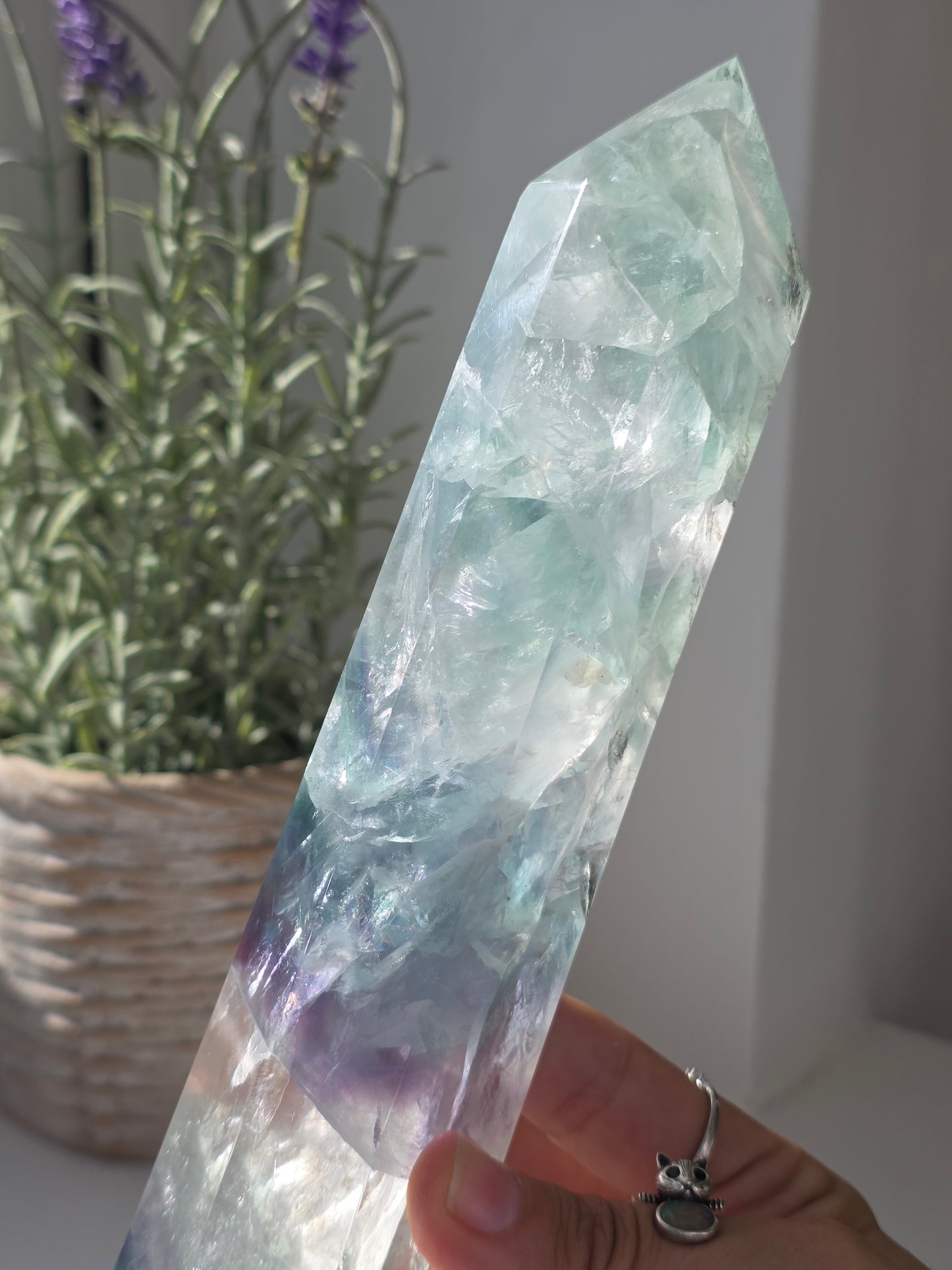 Large Rainbow Fluorite Tower