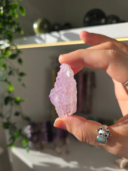 Purple Triangular Fluorite from Weishan, Yunnan Province, China F