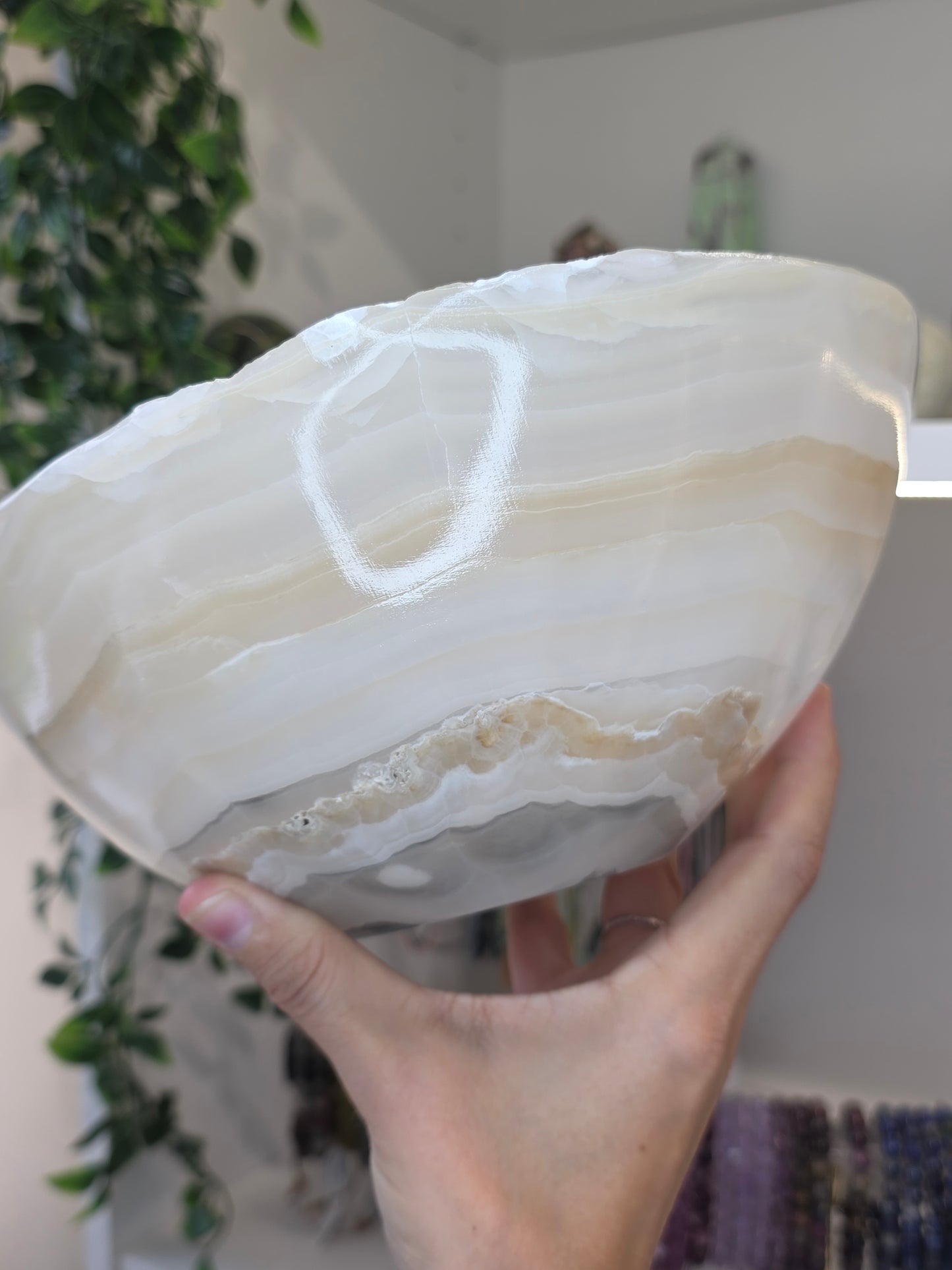 Extra Large Mexican Onyx Bowl - Honey Calcite