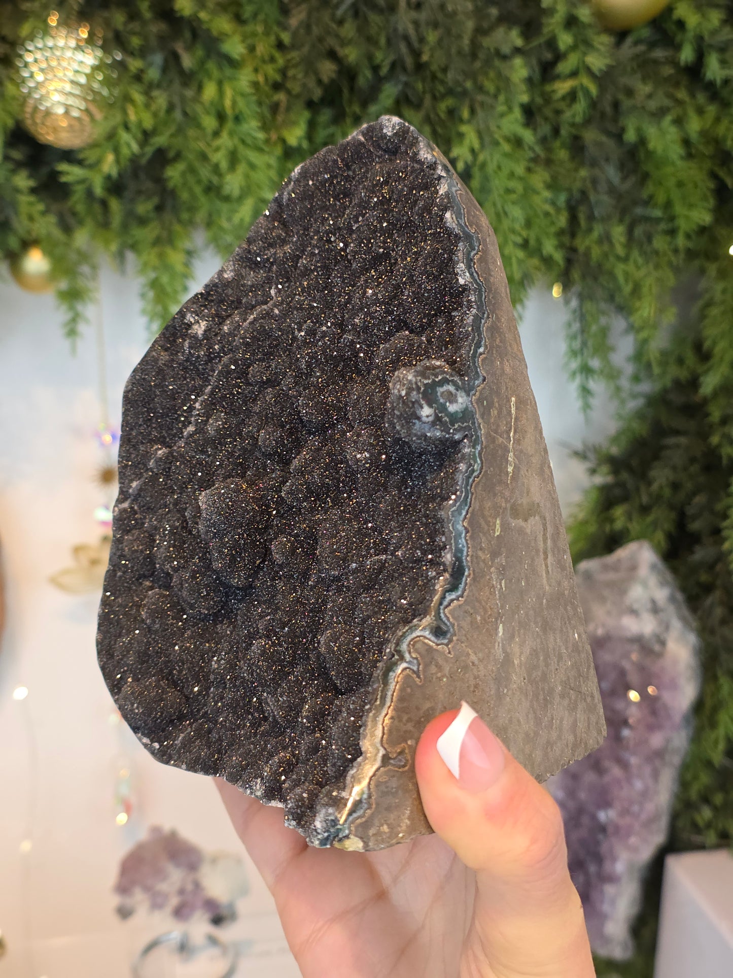 Black Sugar Amethyst Cut Base from Brazil - MAS6064