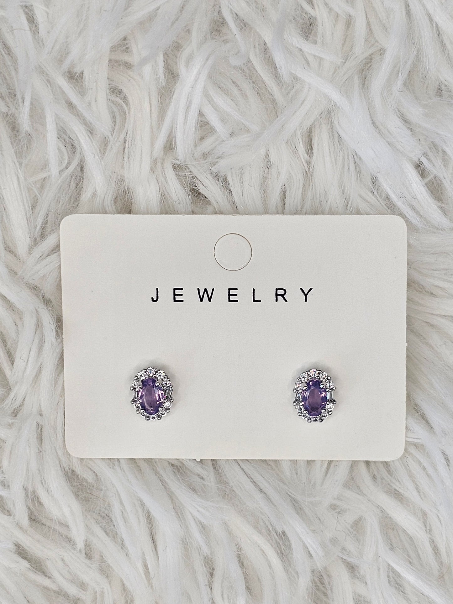 S925 Silver Lavender Jade Earrings - MAS0872