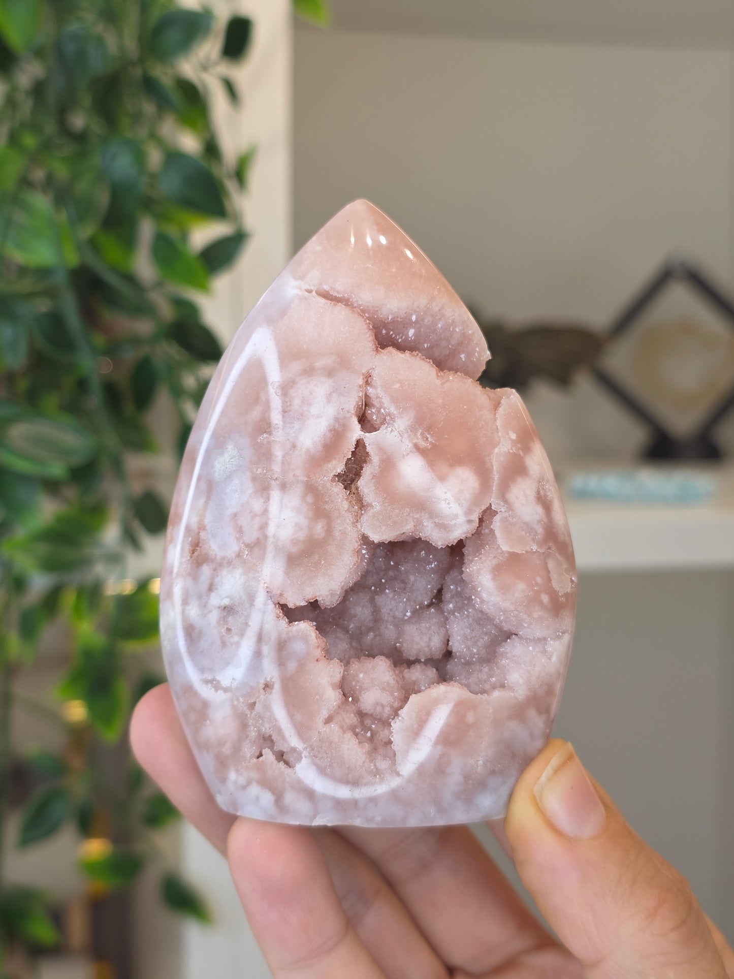 High Grade Madagascan Pink Amethyst Freeform Tear Drop - D