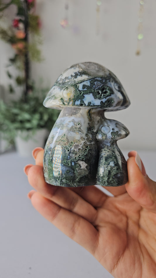 Moss Agate Mushroom D - MAS0654
