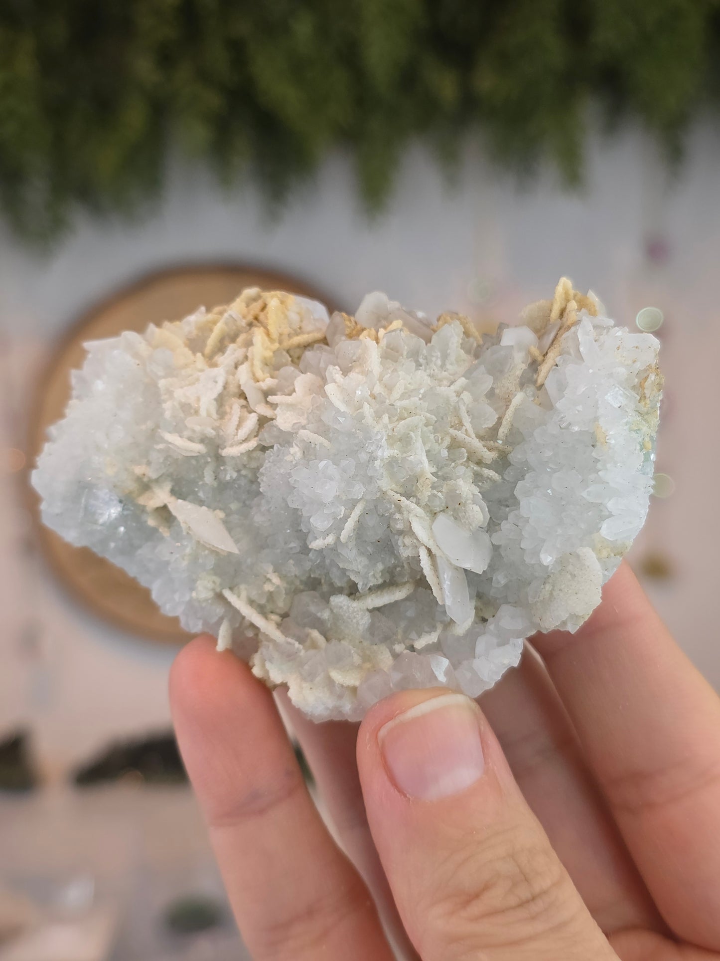 Petal Calcite with Quartz & Fluorite from Hubei, China