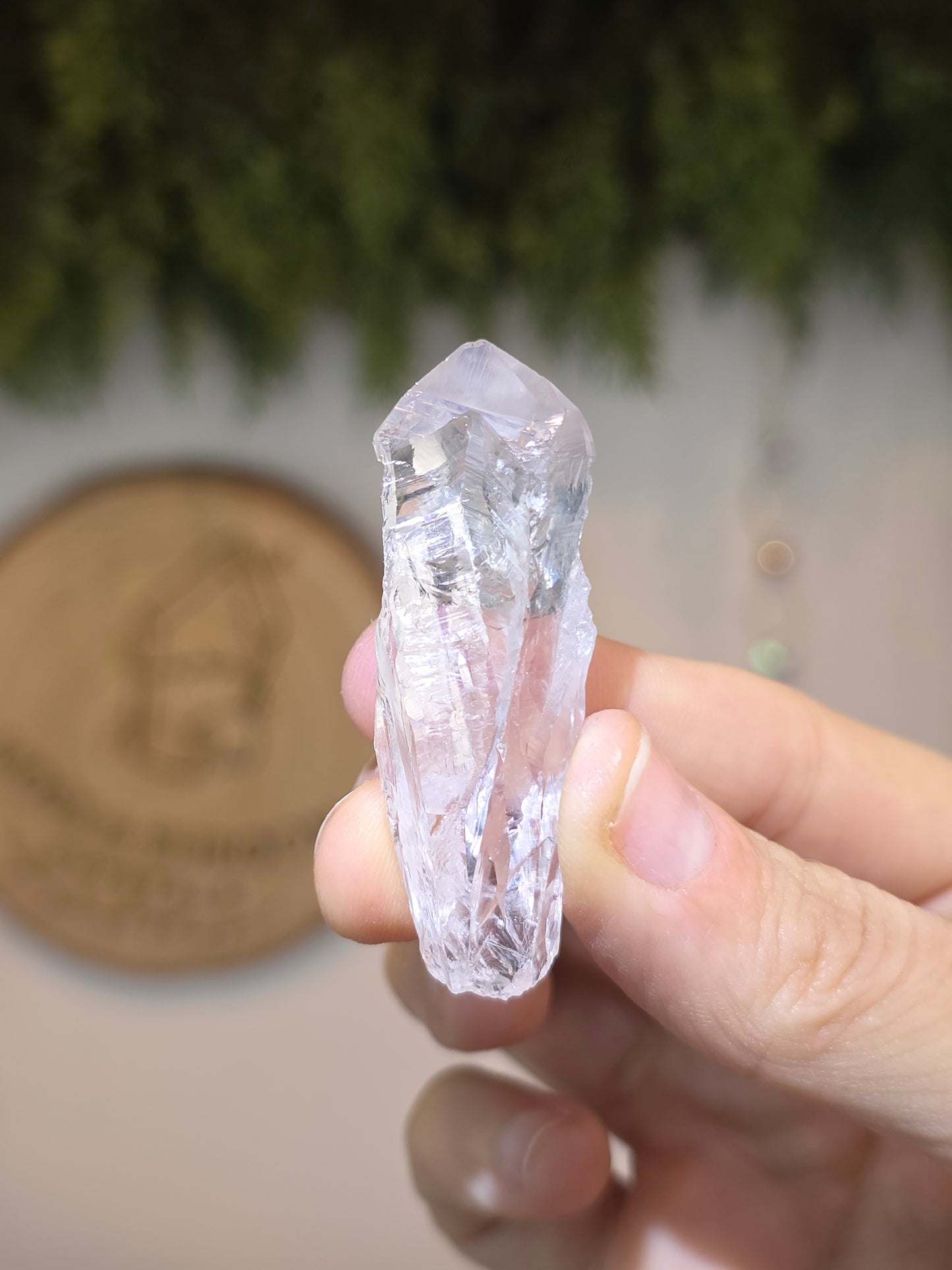White Amethyst Root Point from Uruguay
