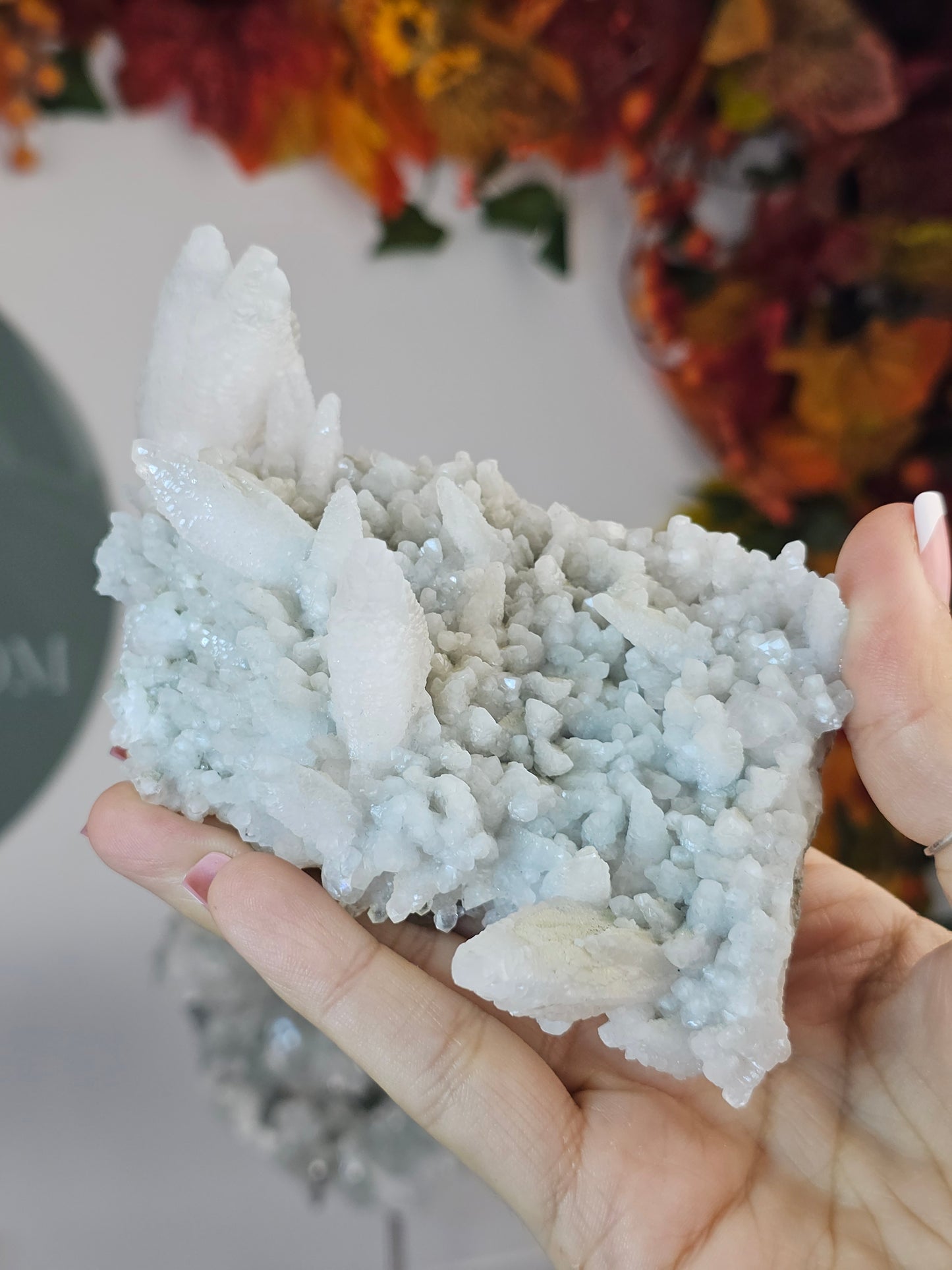 Pink Tooth Calcit with Fluorite from Hunan Province - MAS2355