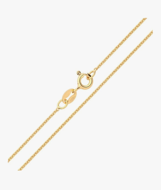 S925 Silver / 9ct Gold Plated S925 Silver 1.1mm 20" Chain - MAS0765