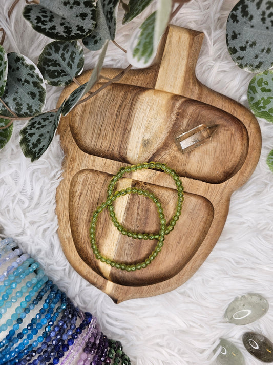 Peridot 5mm Bead Bracelet - MAS1026
