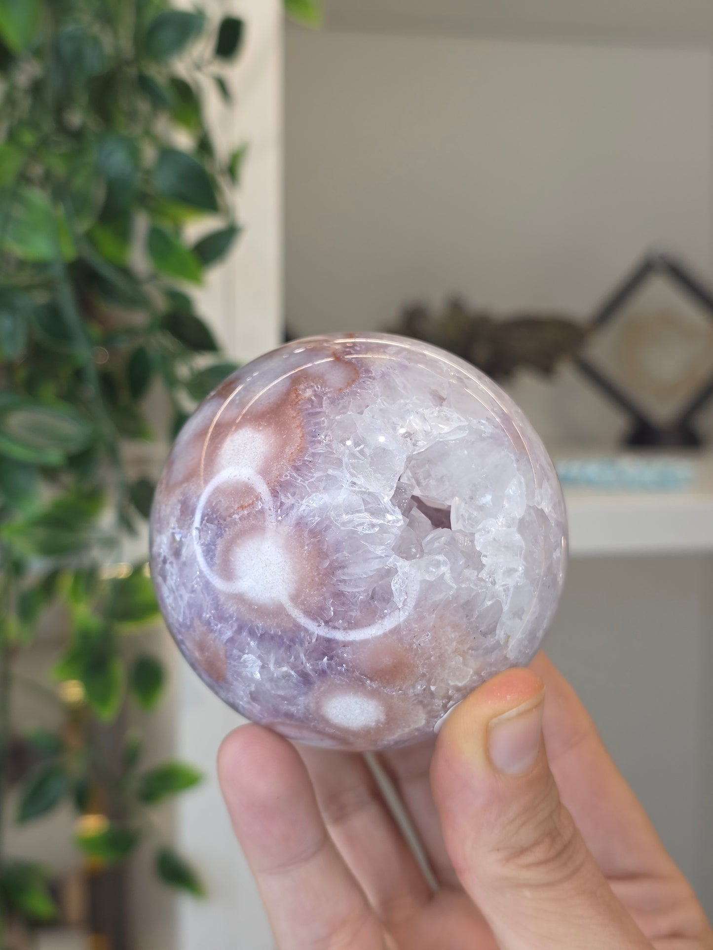 High Grade Madagascan Pink Amethyst Sphere - B