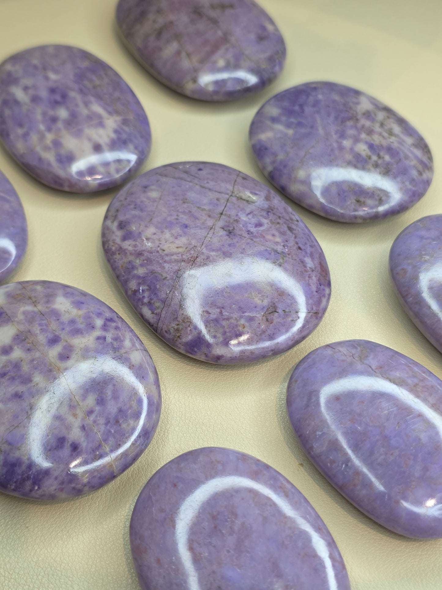 Lavender Jade Palm Stones