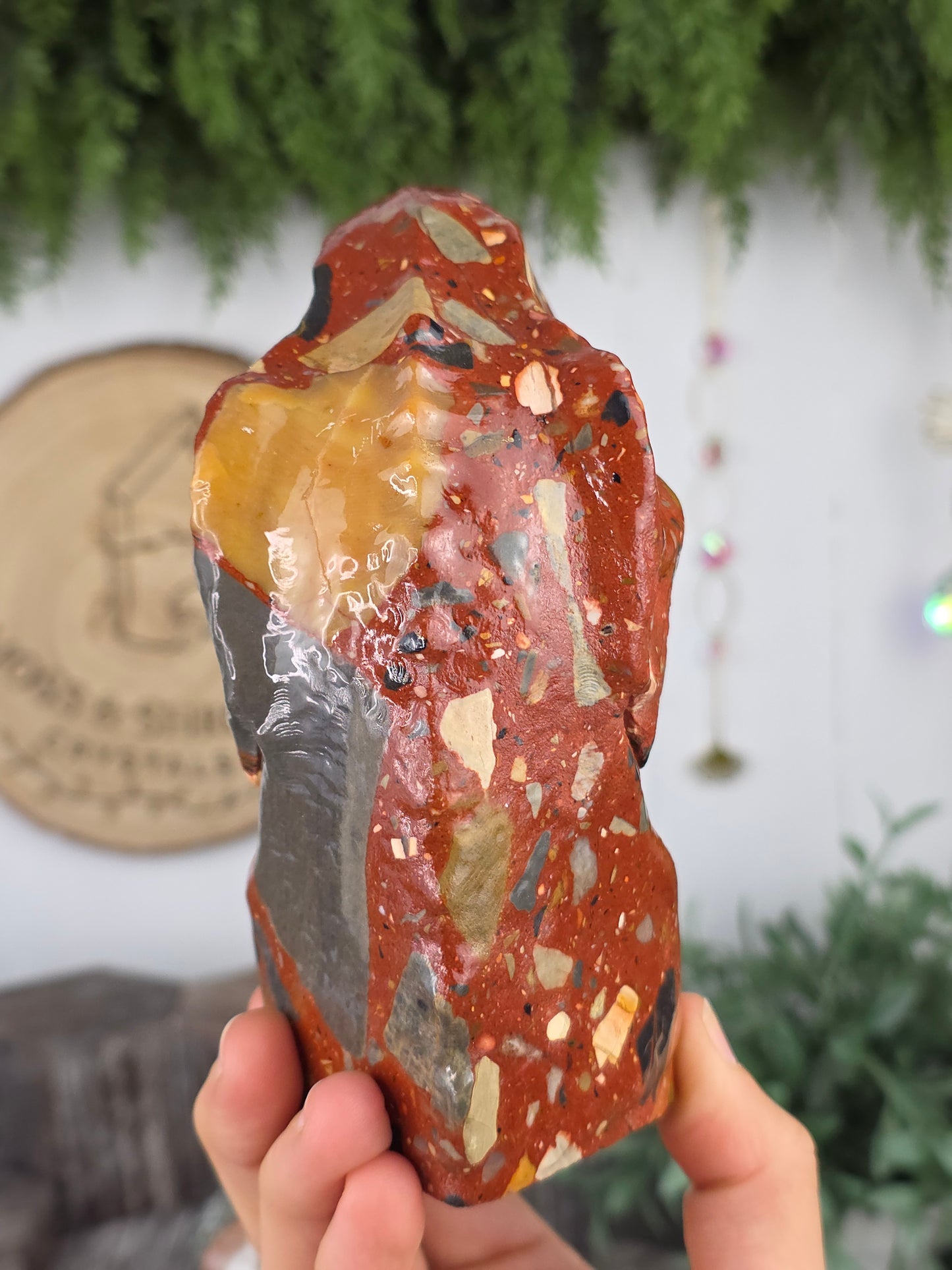 Red Jasper / Red Pudding Stone T-Rex Dinosaur Carving