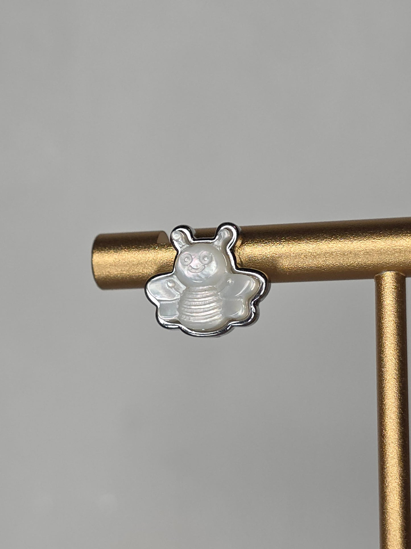 Shell Bee Earrings with S925 Posts