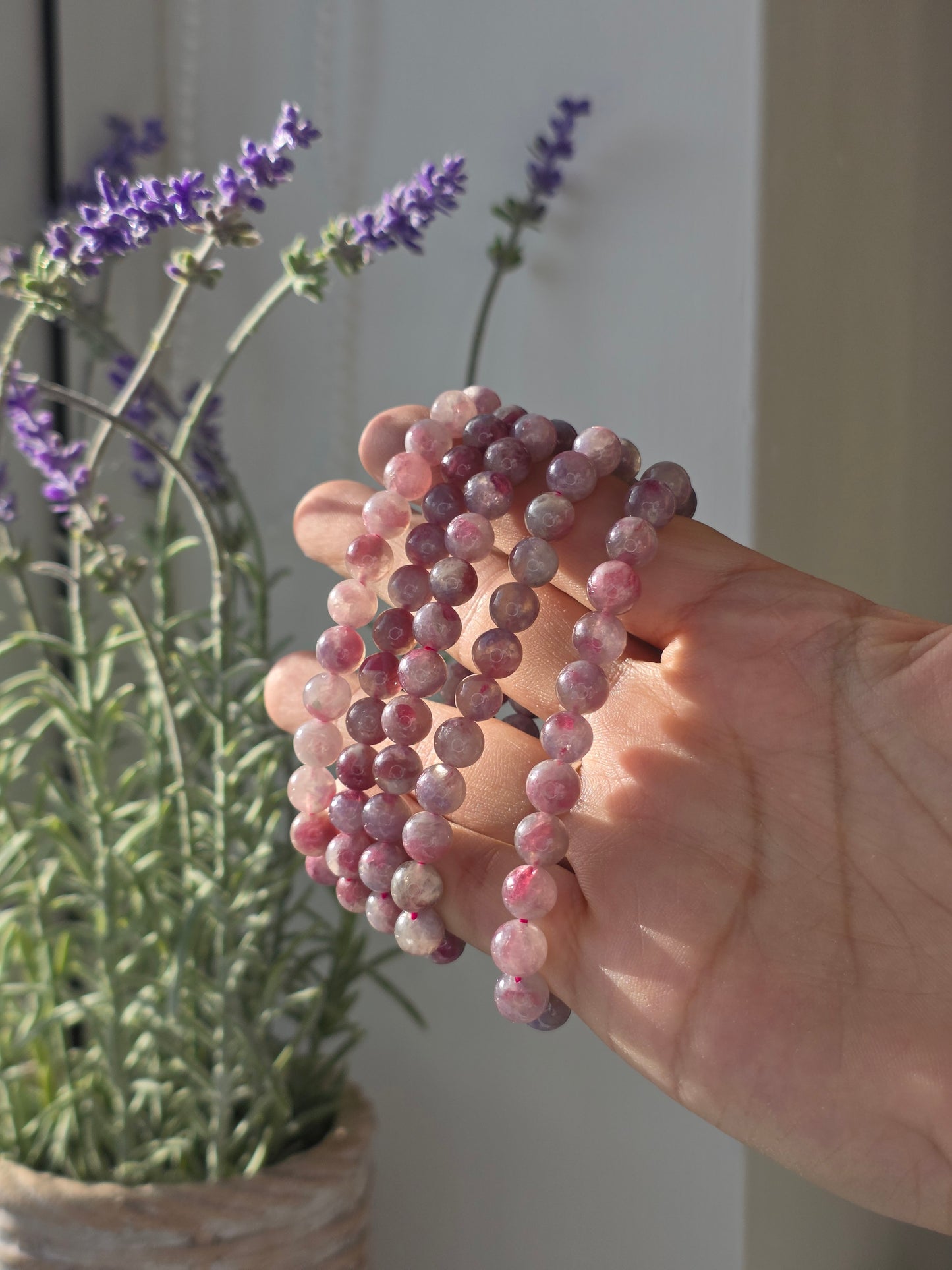 Unicorn Tourmaline - Round Bead Bracelet 7.5mm