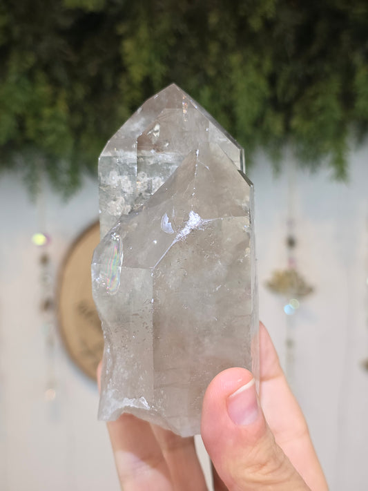 Brazilian Lemurian Smokey Quartz Tower H