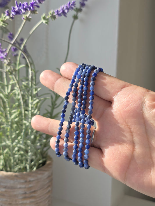 Sodalite - Round Facetted Bracelet 4mm