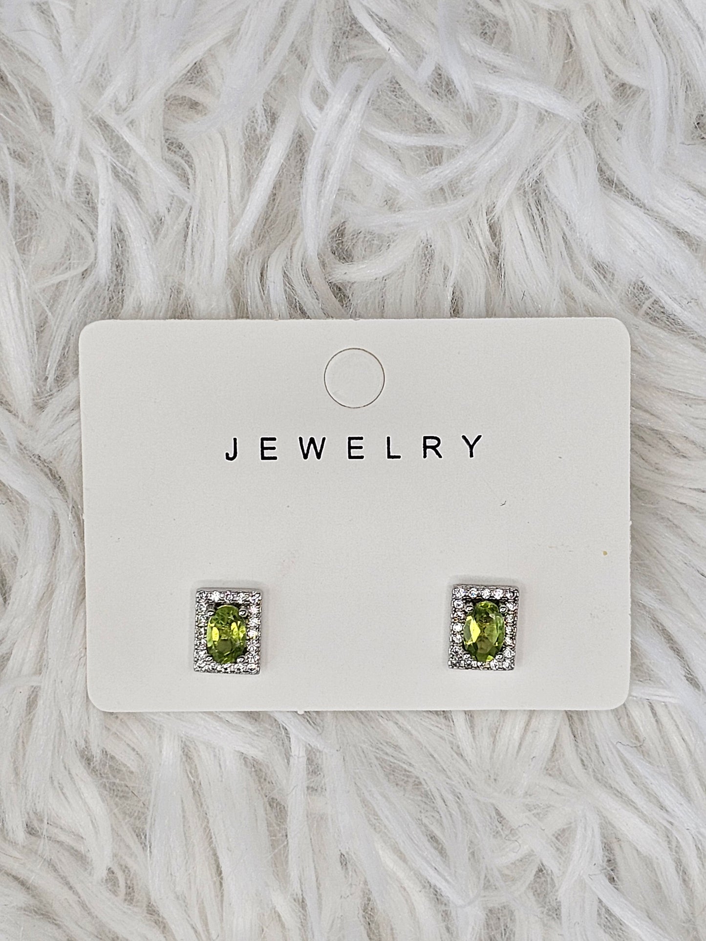 S925 Silver Peridot Earrings - MAS0864