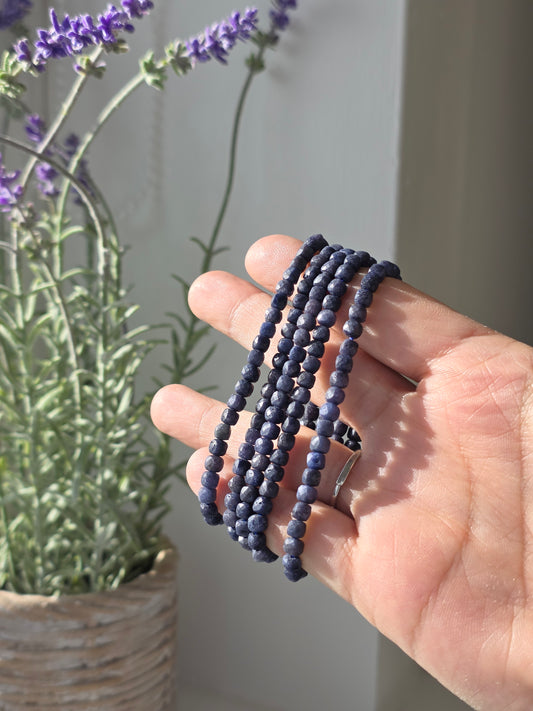 Sapphire - Cubic Facetted Bracelet 4mm