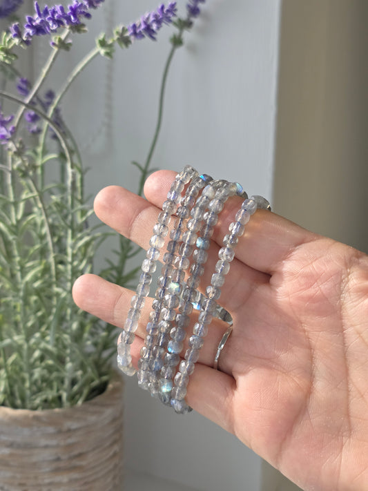 Labradorite - Cubic Facetted Bracelet 5mm