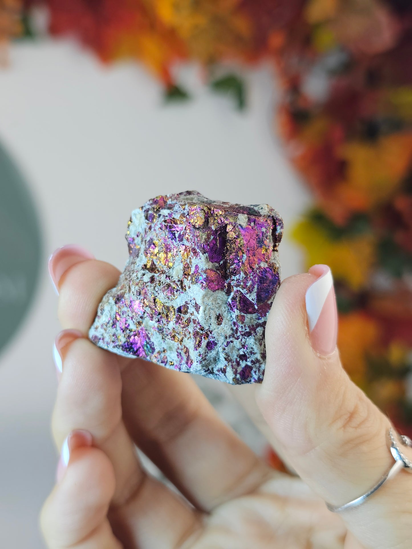 Intuitively chosen Colourful Pyrite on Limestone Matrix - MAS2805