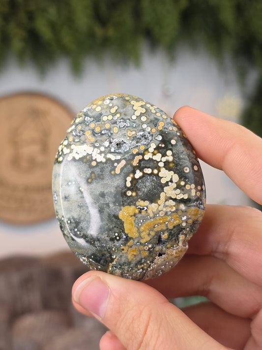 8th Vein Ocean Jasper Palm Stones