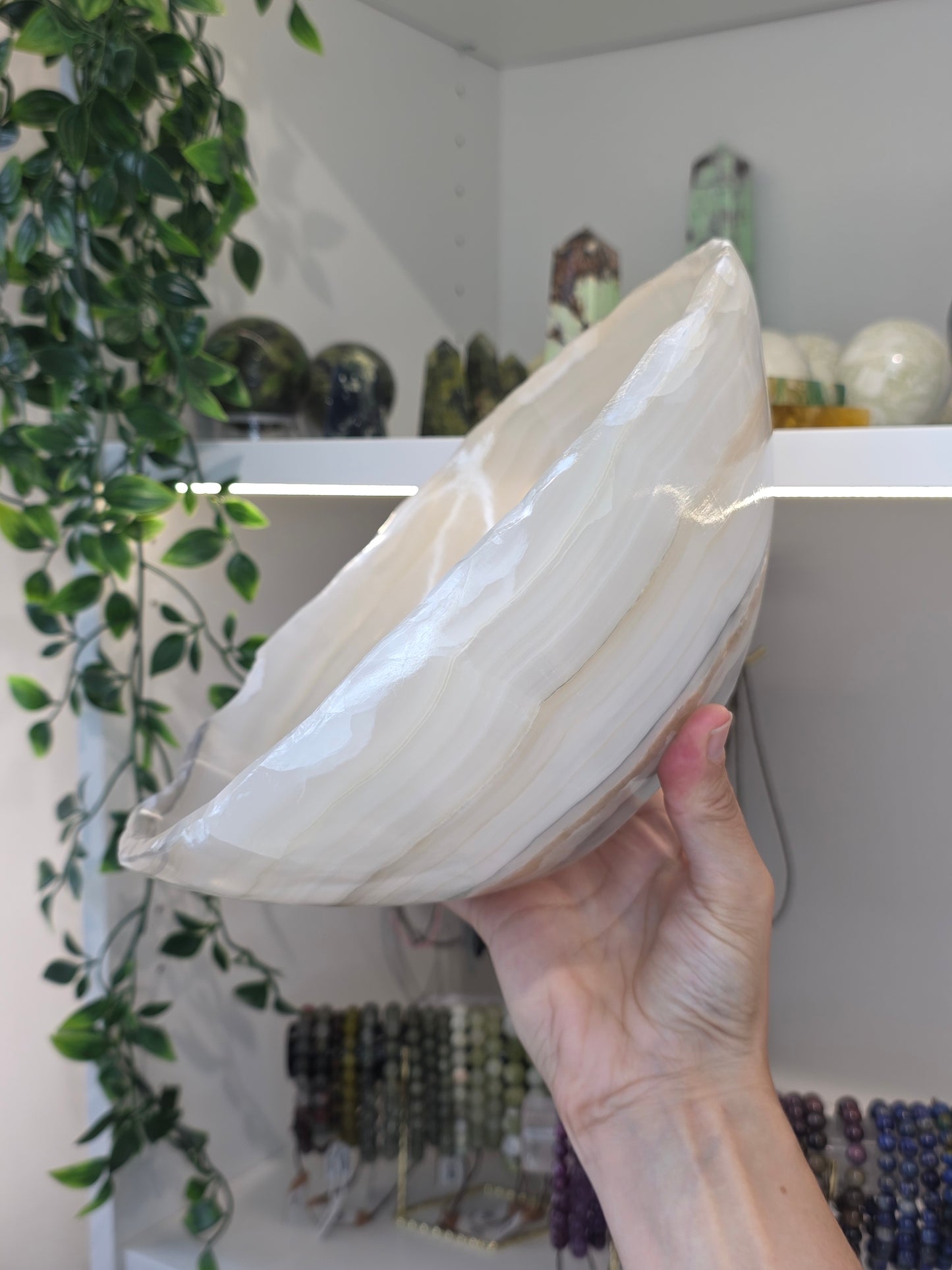 Extra Large Mexican Onyx Bowl - Honey Calcite