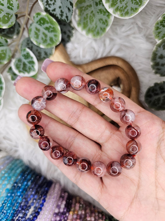 Fire Quartz 8mm Bead Bracelet - MAS1010l1