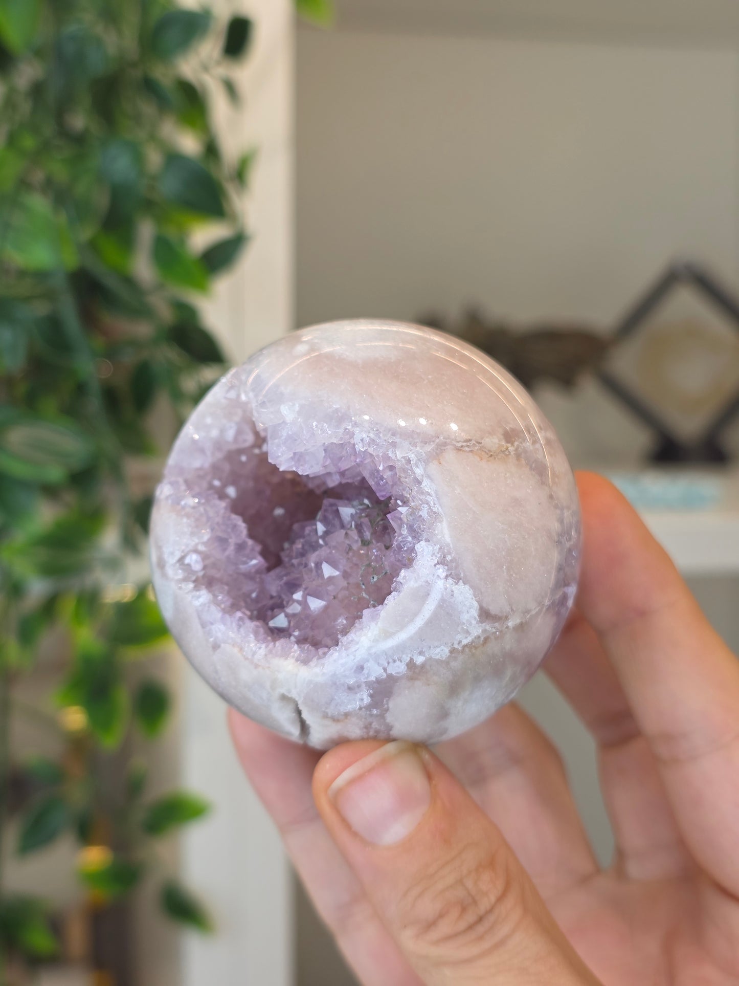 High Grade Madagascan Pink Amethyst Sphere - C