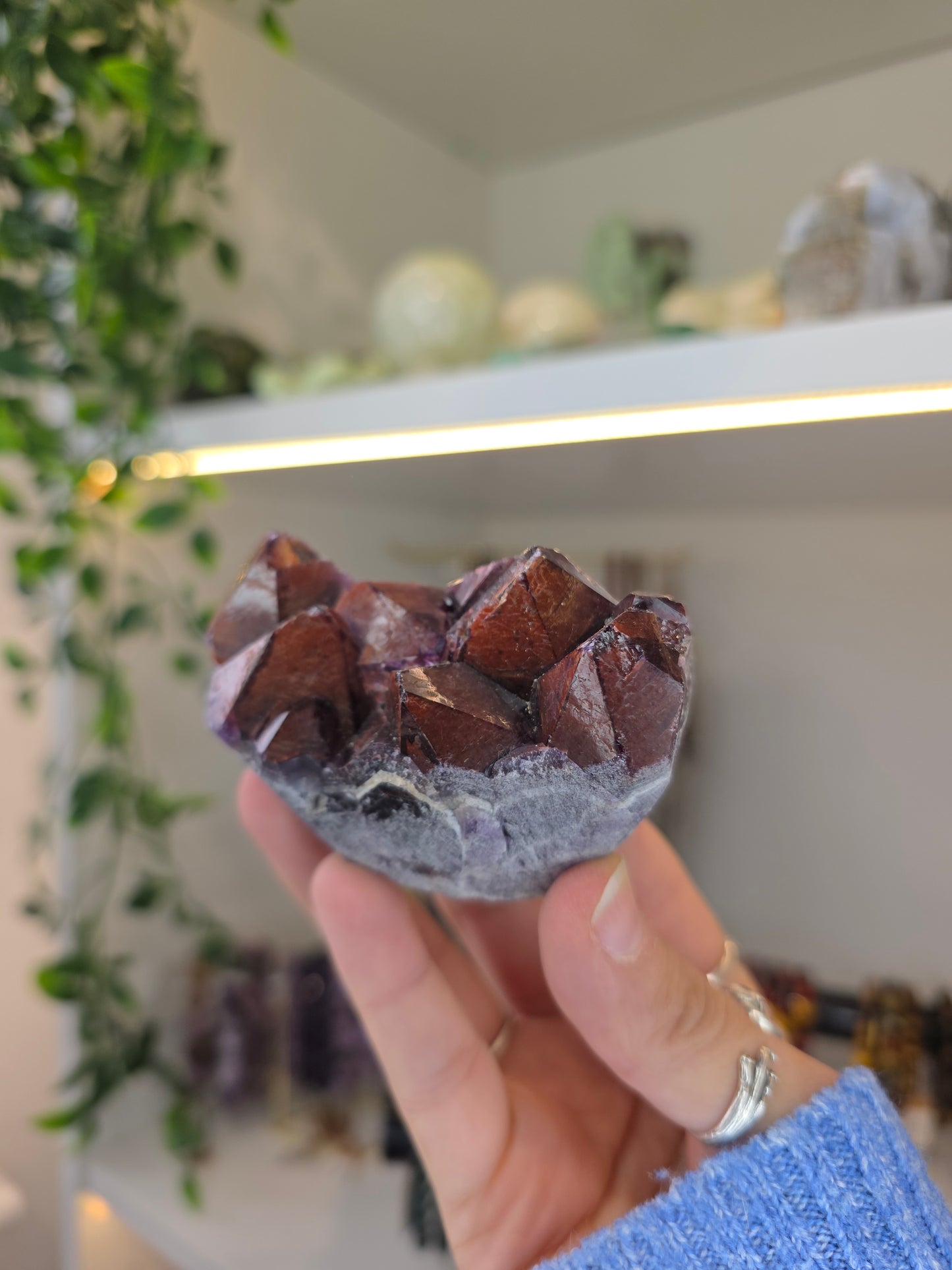 'Alien Amethyst' Hemitite Included Amethyst from Hyderabad, India B