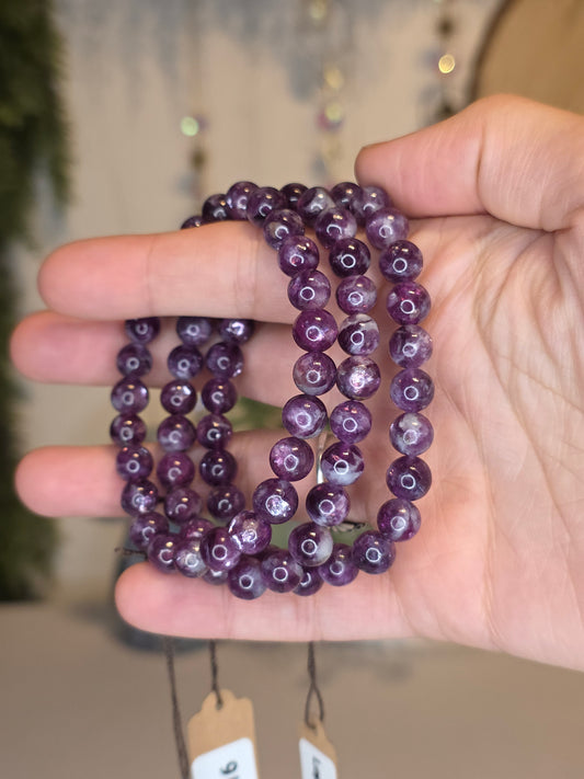 Purple Mica with Lepidolite Bracelet