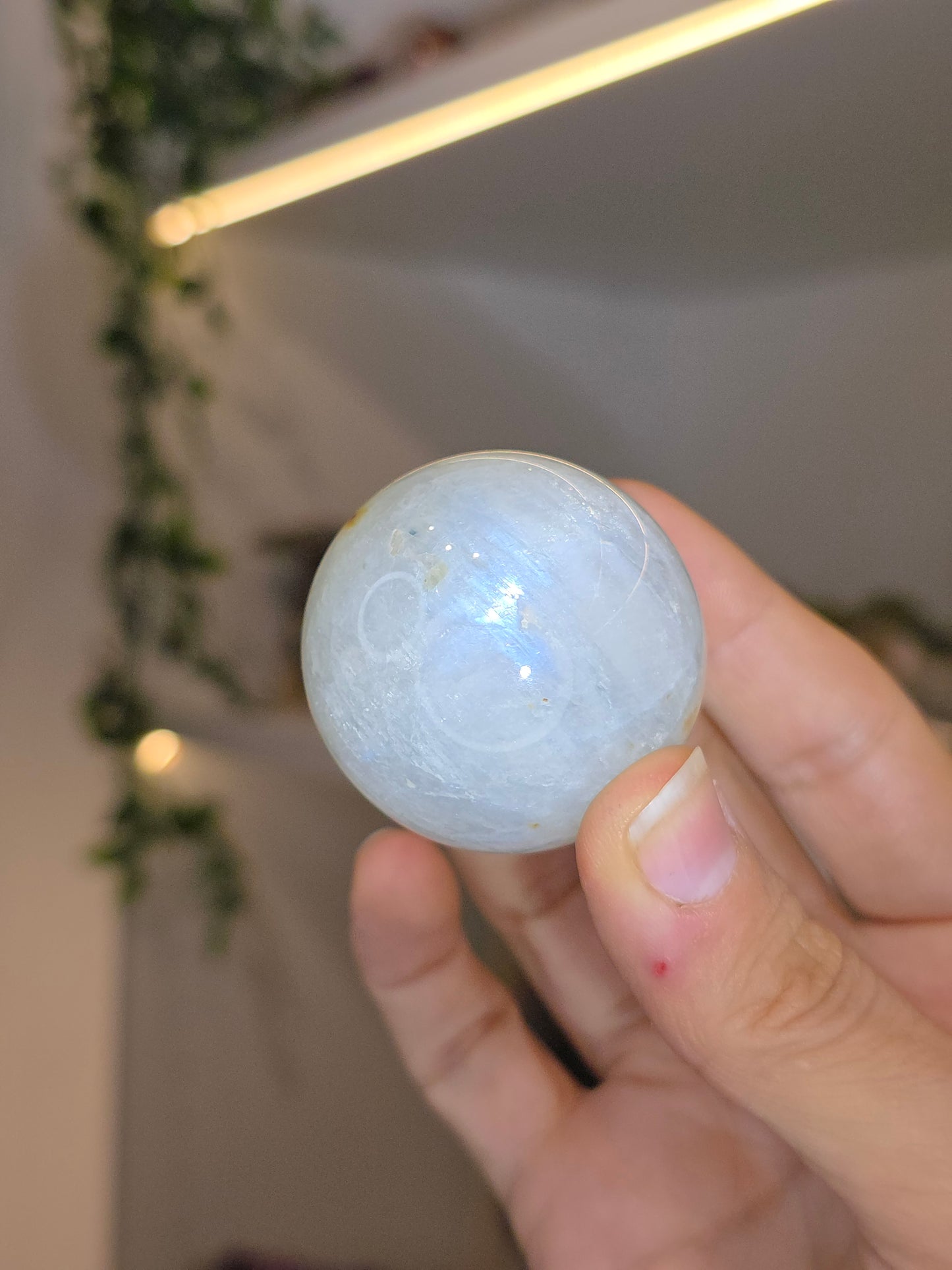 White Moonstone Spheres