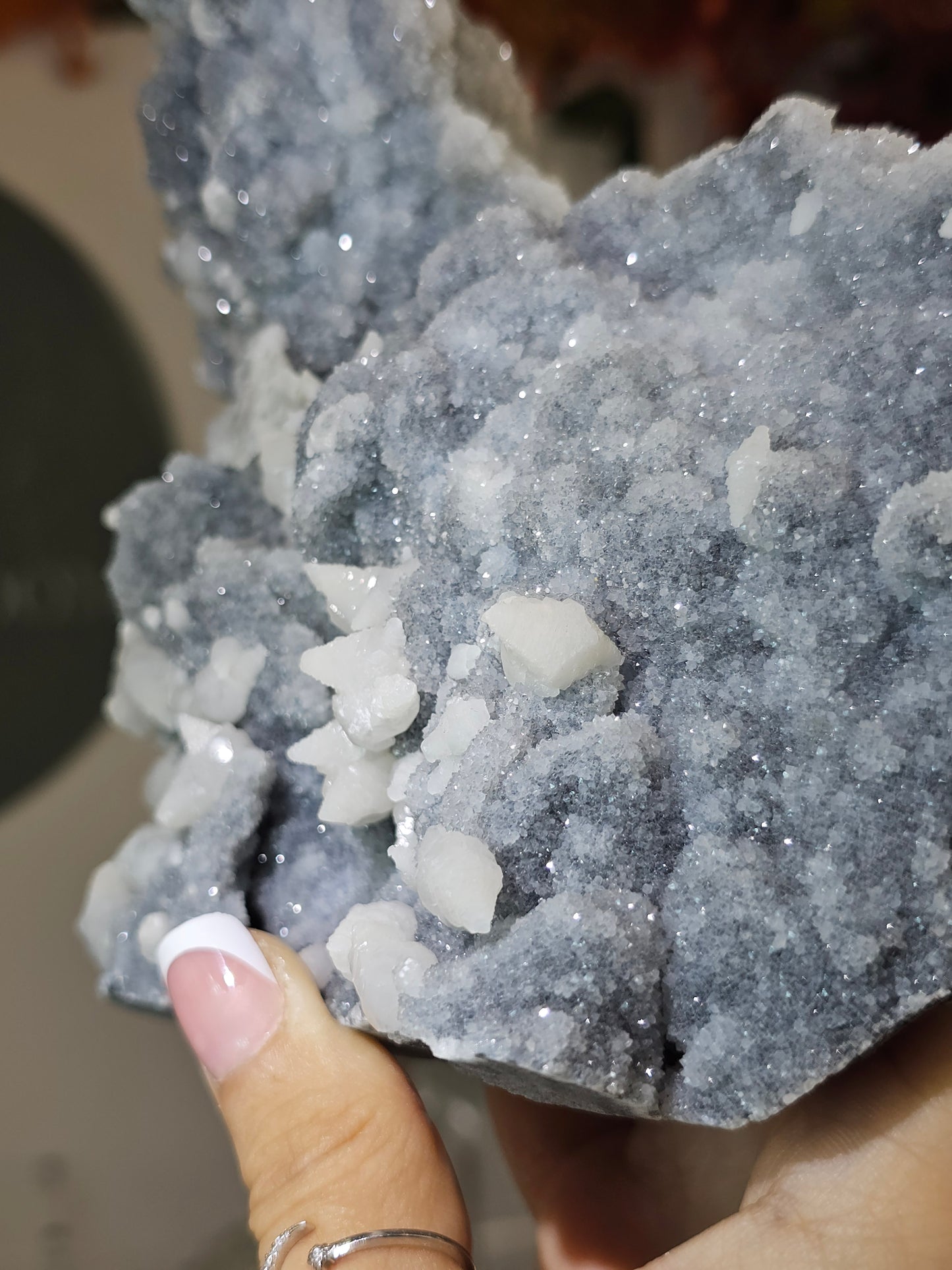 Sugar Quartz with Tooth Calcite from Fuijan, China - MAS2342