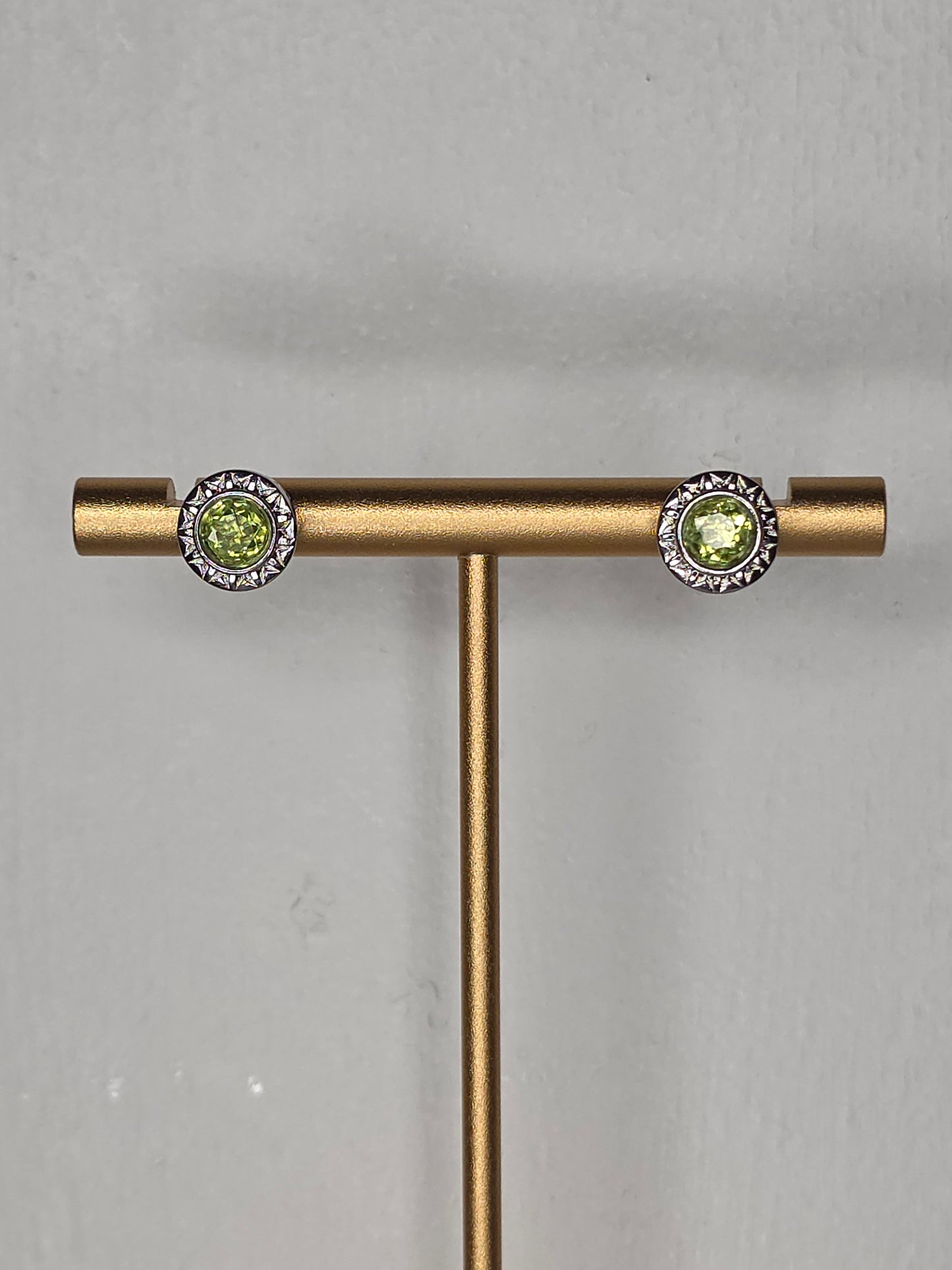 Peridot Earrings with S925 Posts