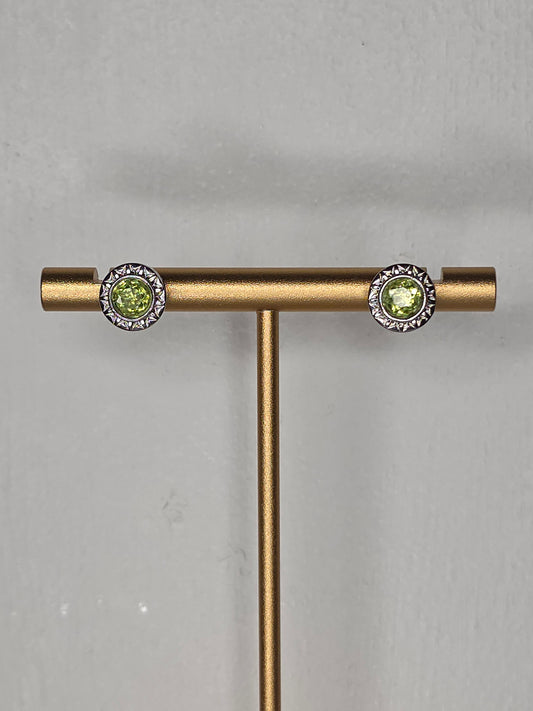 Peridot Earrings with S925 Posts