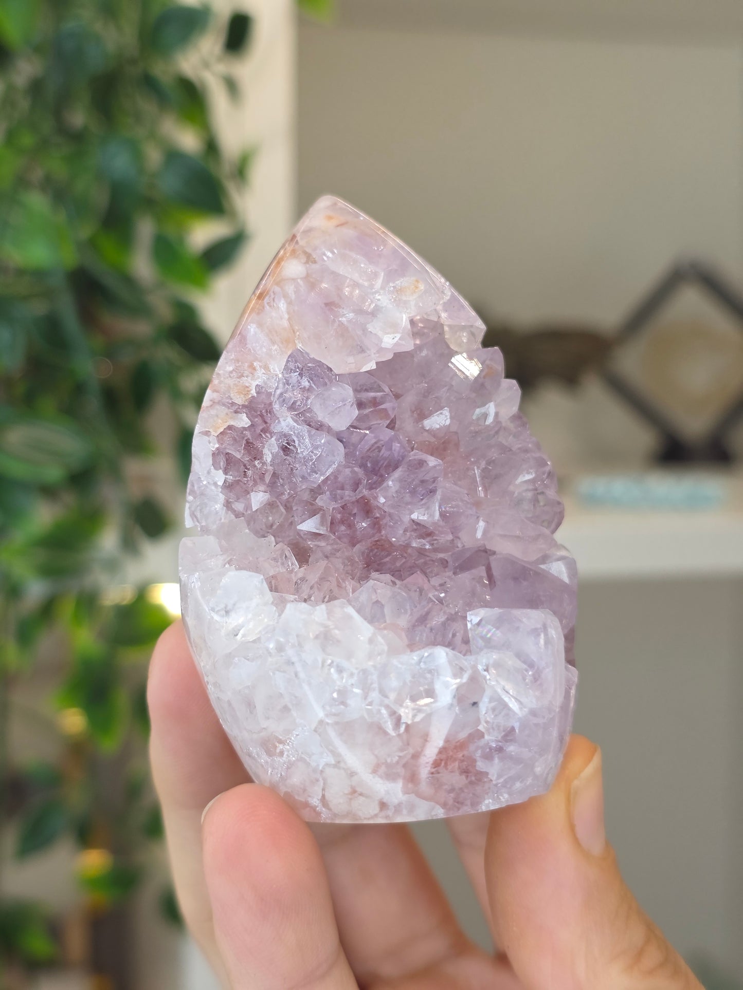 High Grade Madagascan Pink Amethyst Freeform Tear Drop - O