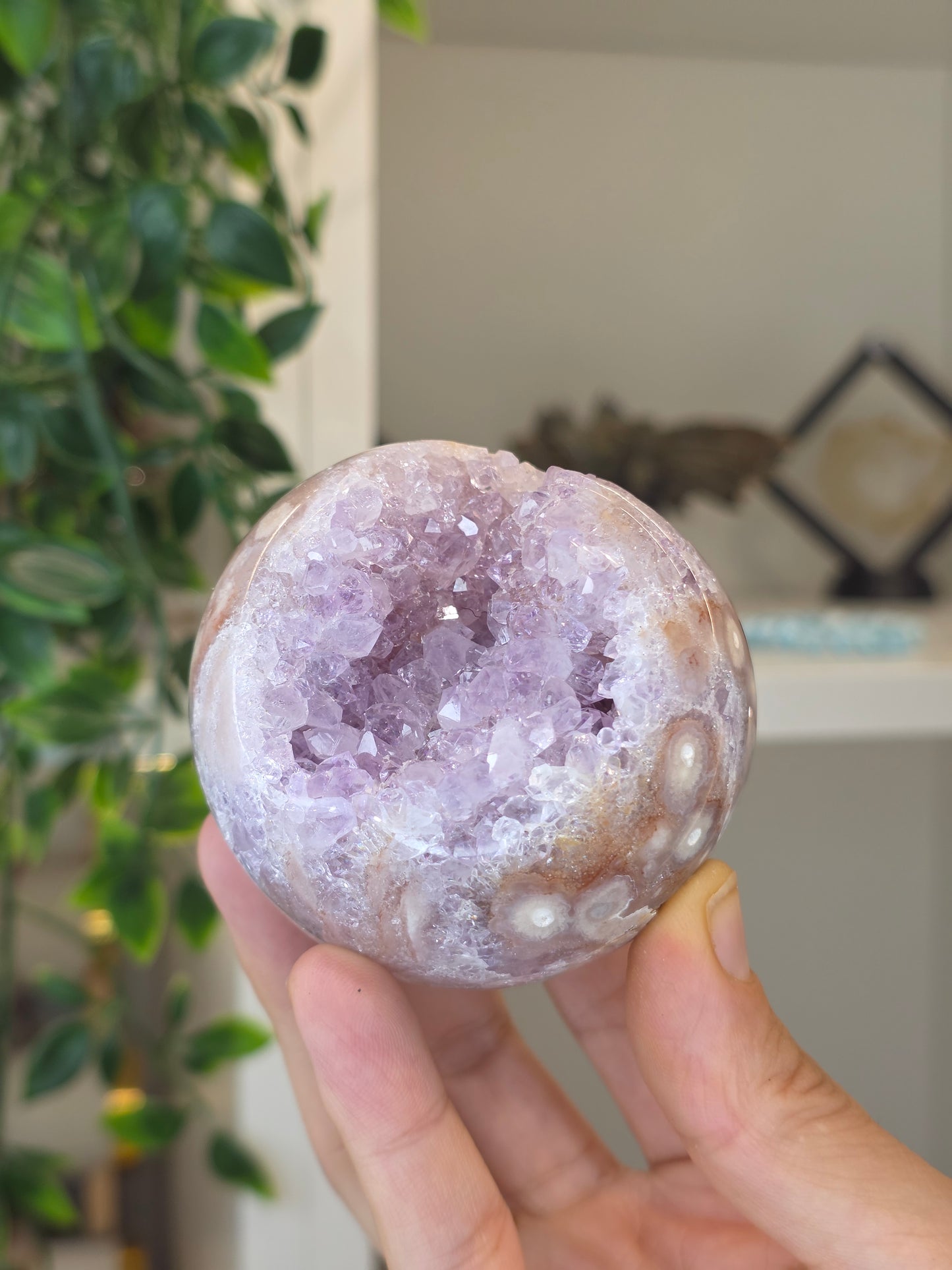 High Grade Madagascan Pink Amethyst Sphere - A