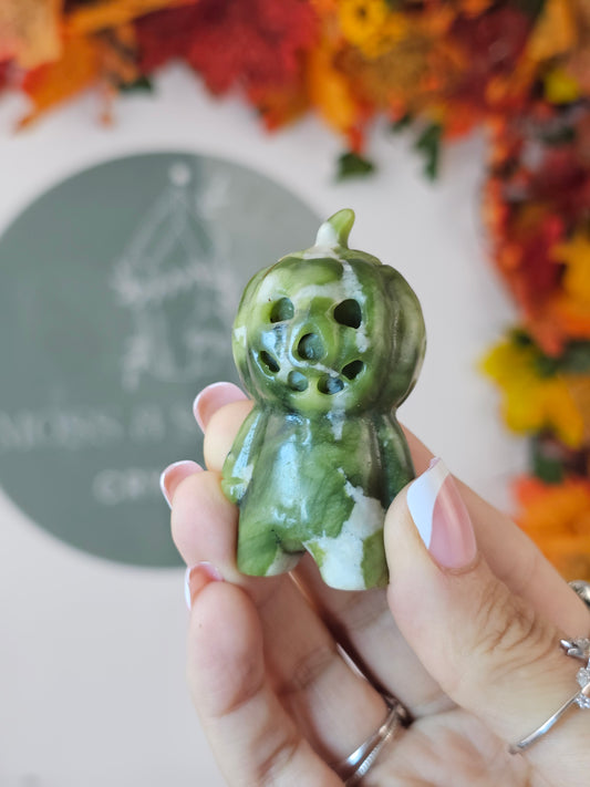 Green Jade Pumpkin Man - MAS2391